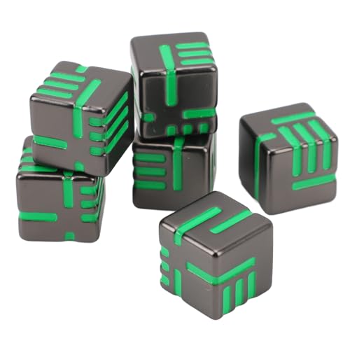 RiToEasysports Metal 6 -Sided Dice Set, Line Round -Kanten -Würfel -Würfel mit Speicherhüllen für Rollenspiele von RiToEasysports