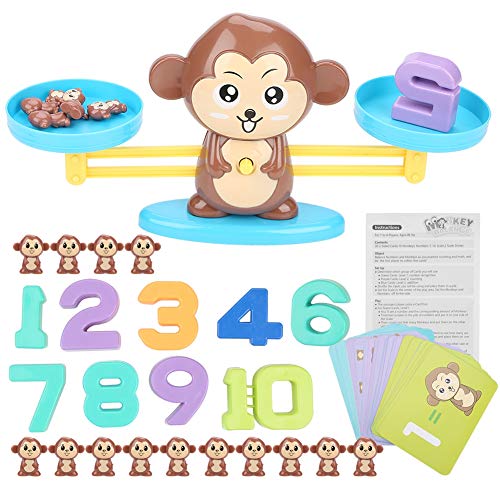 RiToEasysports Monkey Balance Counting Toys, Math Educational Kindergarten Number Learning Material FüR und MäDchen (AFFE braun) von RiToEasysports