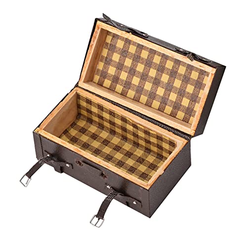 RiToEasysports PUPPENHAUS-GEPCKBOX, PU-Leder-PUCHENHAUS-Vintage-Koffer für 1/12 PUPPENHAUS von RiToEasysports