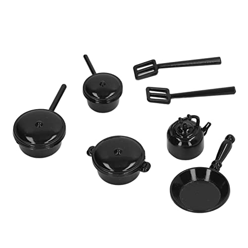 RiToEasysports PUPPENHAUS Miniatur TPFE UND PFANNEN, 1/12 PUPPENHAUS KÜCHE Kochgechirr MIT Deckel Gabeln Wasserflasche für Zubehrer von RiToEasysports