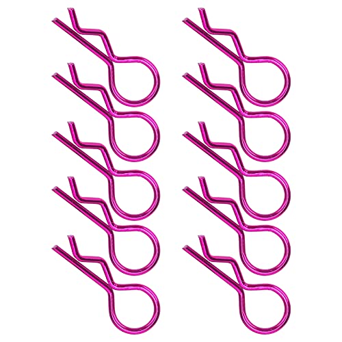 RiToEasysports R Pins Metallkörperclips füR 1/5 1/6/8/10 RC RC, Ausgezeichnete Haltbarkeit und Lange, Kleine und Leichte Verschleißzeit, 10 Stück füR Autobesitzer (Purple) von RiToEasysports