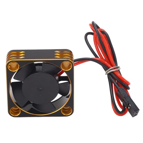 RiToEasysports RC -Auto -ESC -Kühlventilator, Aluminium -Kunststoff 23000 U/Min Motorkühllüfter 31x31mm für RC -Auto (Gold) von RiToEasysports