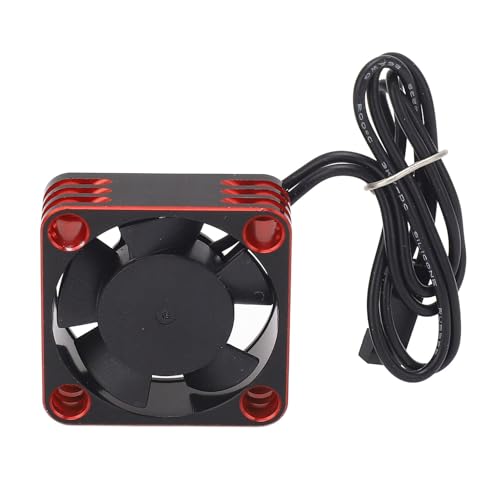 RiToEasysports RC -Auto -ESC -Kühlventilator, Aluminium -Kunststoff 23000 U/Min Motorkühllüfter 31x31mm für RC -Auto (Rot) von RiToEasysports
