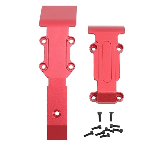 RC -Auto -Skidplatte, RC -Vorder- und Hintere Schleuderteller Leichtes Design RC -Auto Aluminium -Schleuderplatte für 1/16 Schrägstrich -Fernbedienungsauto (Rot) von RiToEasysports