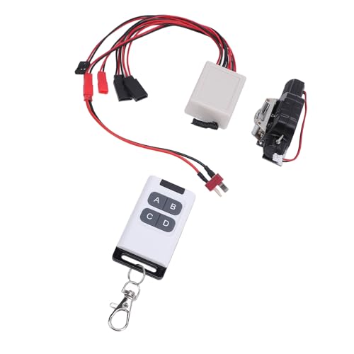RiToEasysports RC -Auto Winde, Aluminiumlegierung Simuliertes Winde Fernbedienungskit für Axial 1/10 Skala RC Car (Black) von RiToEasysports