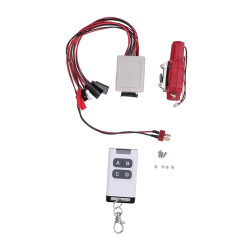 RiToEasysports RC -Auto Winde, Aluminiumlegierung Simuliertes Winde Fernbedienungskit für Axial 1/10 Skala RC Car (Rot) von RiToEasysports