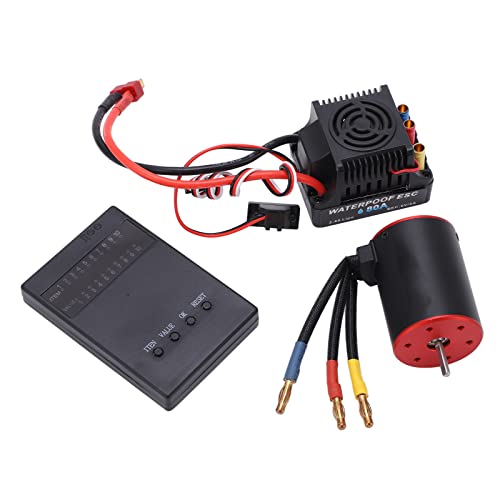 RiToEasysports RC Brushless Motor ESC Combo Wasserdicht Staubdicht 3650 2300KV Motor 80A ESC Kit mit Programmierkarte Automodellzubehör Modellspielzeug von RiToEasysports