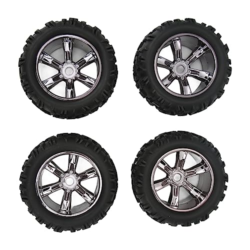 RiToEasysports RC-Car-Gummireifen, Griffiger, Stark Dämpfender, Verschleißfester Ersatz-Gummireifen für 1/8 1/10S RC-Car (Ti-Farbe) von RiToEasysports