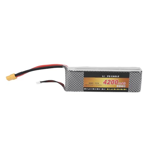 RiToEasysports RC Cars Lithium -Akku, 4200mAh 11.1V Modell Flugzeugbatterie mit XT60 -Stecker für 1/10 RC -Automodell von RiToEasysports