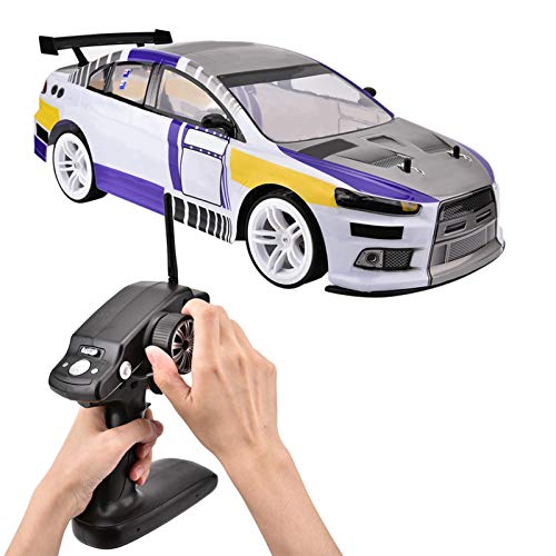 RiToEasysports RC Drift Car, 1/10 Allradantrieb 4WD Fernbedienung Modell RC Rennwagen Drift Spielzeugfahrzeug (Zibai Dual Electric Antriebsstrang) von RiToEasysports