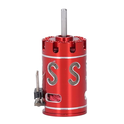 RiToEasysports RC -Elektromotor, Hohe Leistung 2,0 Wellenfeinbalance -Motor Rotor 60000 U/Min Beschleunigung mit Kühlkörper für Hobbyisten (Rot) von RiToEasysports