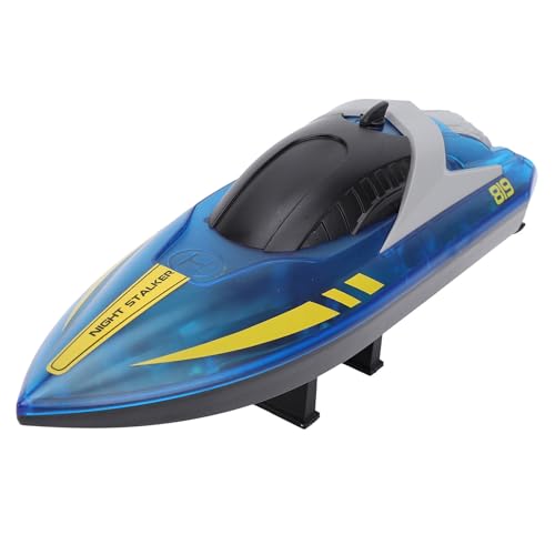 RiToEasysports RC Fernbedienungsboot, 2,4 GHz Fernbedienung RC Racing Boat mit LED -Licht für Erwachsene für Pools Lakes River von RiToEasysports
