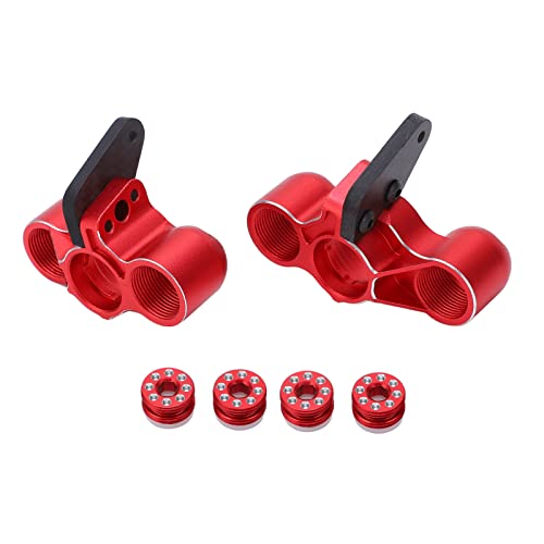RC Front Steering Cup, 1 Paar RC Car Steering Cup aus Aluminiumlegierung mit Vergrößerten Lagern für ARRMA Ferngesteuerte Fahrzeuge(rot) von RiToEasysports