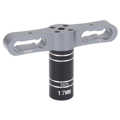 RiToEasysports RC -Hex -Radschlüssel 17mm Aluminium, Hohe Genauigkeit und Ergonomisches Design für, Axial, HSP, ECX, mit XT60 T Lötloch (Ti-Farbe) von RiToEasysports