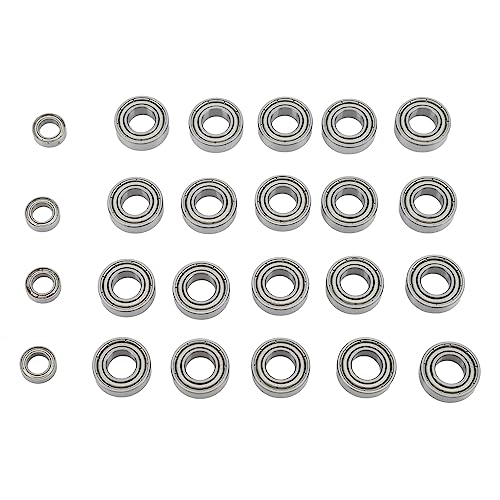 RiToEasysports RC -Kugellager, 24 Pcs RC -Autorad -Hubkugellager Set Kleiner Reibungsstahl RC -Kugellager für ZD Racing 08421 08423 08425 08426 08427 08428 9020 1/8 RC Car Car von RiToEasysports