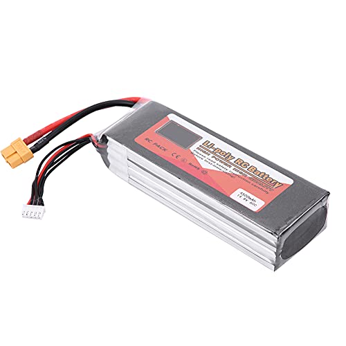 RiToEasysports RC Lipo -Batterie, 4S 14,8 V RC Lipo -Akku Batteriepack Wieder Aufladbare Lipo -Batterie mit XT60 -Stecker Schnell Aufgeladen für RC -Auto, RC -Flugzeug oder Boot (14,8 V 4500MAH von RiToEasysports