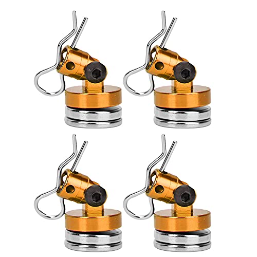 RiToEasysports RC Magnetic 4PCs Unsichtbare Säule für SCX10 HSP 1/10 RC -Auto mit Schlitz, Ergonomisch und Langlebig für Fernbedienungsautos, Metalllila/Blau/Orange/Schwarz (ORANGE) von RiToEasysports