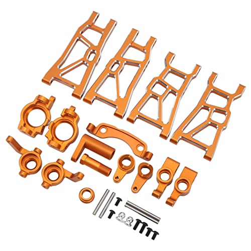 RiToEasysports RC-Metall-Upgrade-Teile-Kit, Aluminiumlegierung, Hochfeste Querlenker-Lenkbaugrupne, Stodmpfer-Kits für Rennsport 10 110-aufhngelssysteme Und-Tee (ORANGE) von RiToEasysports