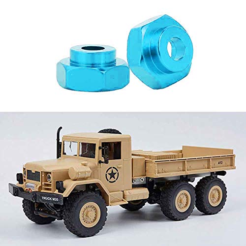 RiToEasysports RC Mini Auto Wheel Hex Adapter Light RC -Zubehör für HSP 1/10 Elektroautos, Metall Red Blue Purple 4pcs Set (Blue) von RiToEasysports