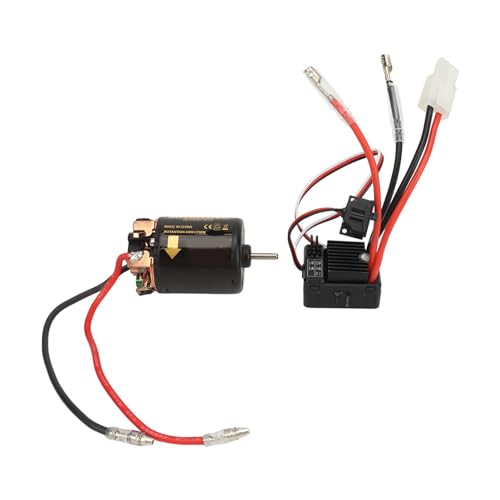 RC Motor ESC Combo, 540 Bürstenmotor High Torque 60A Geschwindigkeitsregler für 1/14 Trucks 1/10 Off Road Crawler (45T) von RiToEasysports