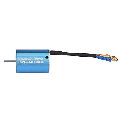 RiToEasysports RC-Motor mit 4700 kV, 1/12/1/14, 4, 2838 hohe Drehmomente, Aluminiumgehäuse, 3,5 mm beschichteter Stecker, Zubehör für ferngesteuertes Auto, (6200 kV) von RiToEasysports