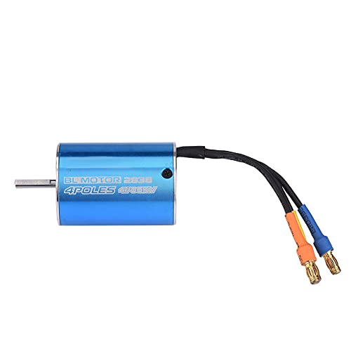 RiToEasysports RC-Motor mit 4700 kV, 1/12/1/14, 4, 2838 hohe Drehmomente, Aluminiumgehäuse, 3,5 mm beschichteter Stecker, Zubehör für ferngesteuertes Auto (4700 kV) von RiToEasysports