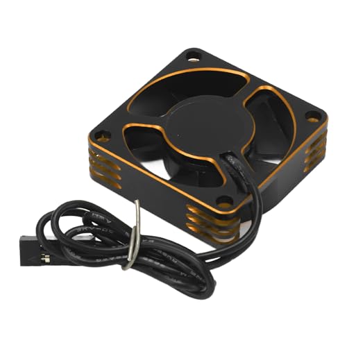 RiToEasysports RC -Motorkühlventilator, Aluminiumlegierung Heizkühlung Leichtes Esc -Kühler mit 15000 U/Min für Fernbedienungsautos (Gold) von RiToEasysports