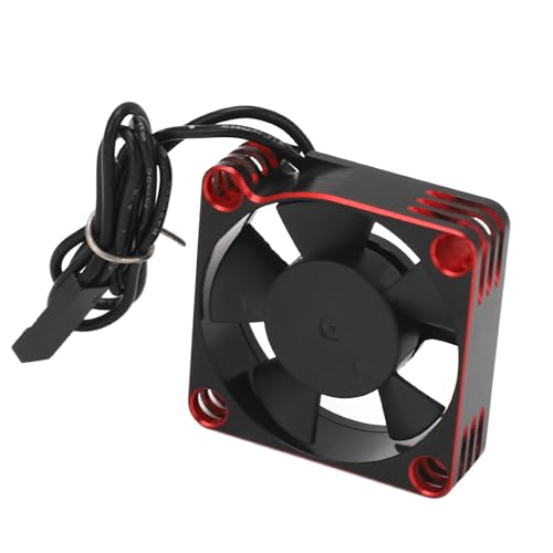 RiToEasysports RC -Motorkühlventilator, Aluminiumlegierung Heizkühlung Leichtes Esc -Kühler mit 15000 U/Min für Fernbedienungsautos (Rot) von RiToEasysports