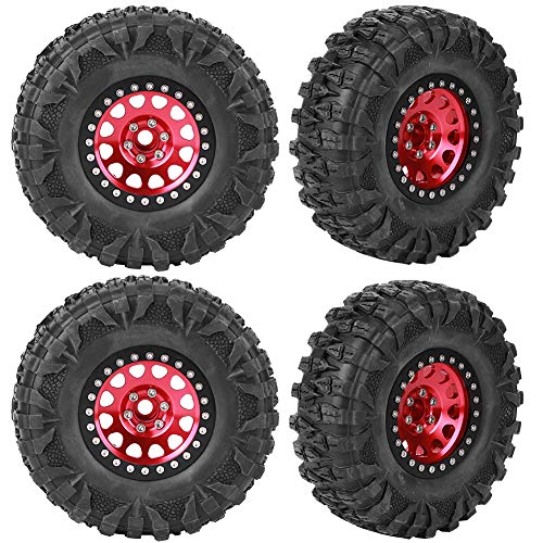 RiToEasysports RC-Rad, Verbessert die RC-Reifenstabilität, Zubehör für 1/10 RC-Crawler-Räder und -Reifen (Rot) von RiToEasysports