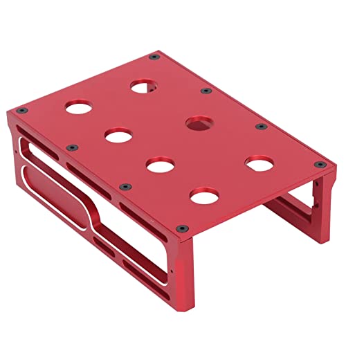 RC Reparaturstation, Aluminiumlegierung RC Car Work Stand RC Car Repair Work Stand für 1/8 für 1/10 RC Truck Scales(Rot) Automodellzubehör Modellspielzeug von RiToEasysports