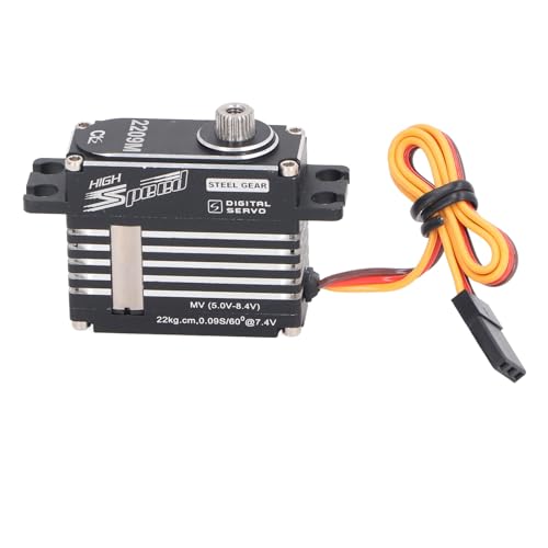 RiToEasysports RC -Servo, Aluminiumlegierung Digitaler Servo für Hubschrauber -Roboter -Auto -Drohnenboot von RiToEasysports