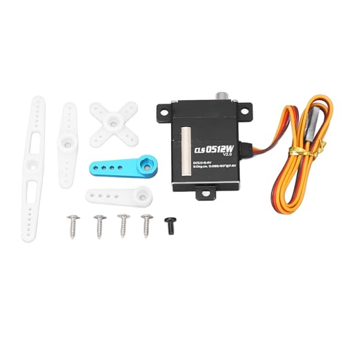 RiToEasysports RC -Servo, Aluminiumlegierung Hohe Drehmomente mit 5 Armen für RC -Roboterauto Flugzeug DC 5‑8,4 V von RiToEasysports