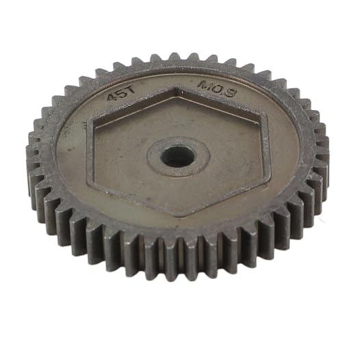 RiToEasysports RC Spur Gear 45T M0.8, Metallgetriebe Ersatz für 1/10 Skala RC -Crawler mit Einem Loch mit Einem Durchmesser von 4 Mm von 37,5 Mm für Ihre Reparatur- und Wart RiToEasysports RC Spur Gear 45T M0.8, Metallgetriebe Ersatz für 1/10 Skala RC -Crawler mit Einem Loch mit Einem Durchmesser von 4 Mm von 37,5 Mm für Ihre Reparatur- und Wart von RiToEasysports