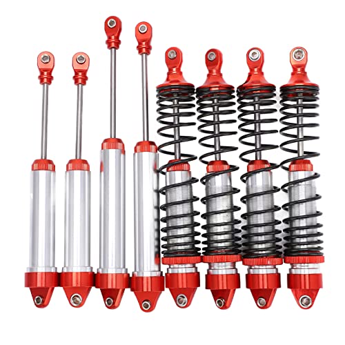 RiToEasysports RC -Stoßdämpfer -Set Aluminium Legierungs Stoßdämpfer Upgrade für UDR 1/7 Skala mit Glattem Dämpfungsleistung Leichtgewichtes Design (Rot) von RiToEasysports
