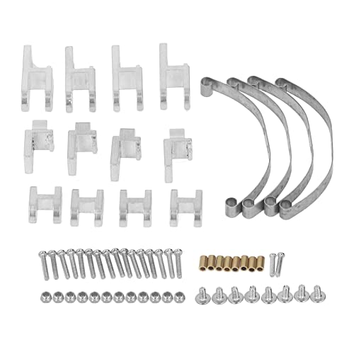RiToEasysports RC Stoßdämpfer Zubehör Teile, Inlcude Leaf Spring Suspension Bar für WPL B4 24 1/16 RC Auto (Silber) von RiToEasysports