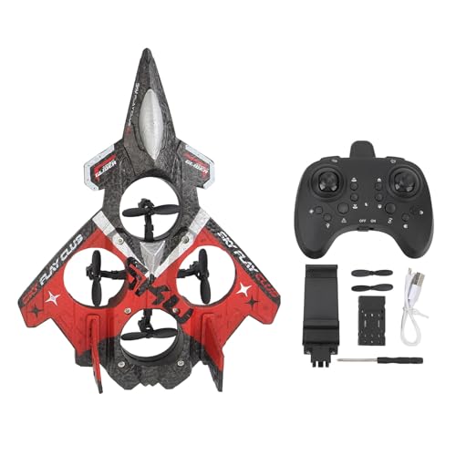 RiToEasysports RC Stunt Drohne, 2,4 GHz Fernbedienungskampfflugzeug mit 360 ° Spins 3 -Geschwindigkeitsmodi Kopfloser für Erwachsene Geschenke Spielzeug Spielzeug (Rot 1 Batterie) von RiToEasysports