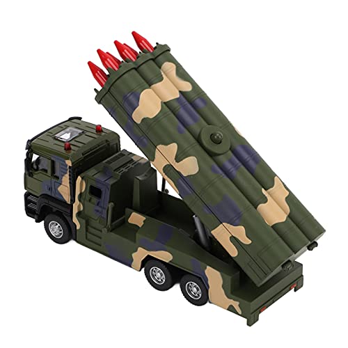 RiToEasysports Raketenspielzeug, 1/50 Militärlegierungs-Rückziehautospielzeug mit Sound und Licht-Trucks für Kinderautos und -Trucks von RiToEasysports