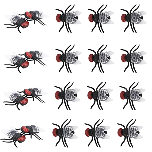 RiToEasysports Ritoeasysports GEFLSCHTES FLIEGENSPIELZUG, 20-TEILIGES KUNSTSTOFT-Simulationen-Fliegen-Spieleg-Hallowen-Party-Witzfliegen-Modell-Spielegug-Zubehr-Set Kinderspielegugugh (Fliege) von RiToEasysports