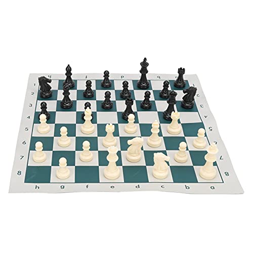 RiToEasysports Schachspiel nach Internationalem Standard, 32 Stück Große Plastikschachfiguren mit Schachbrett 34x34cm/13.4x13.4in für Wettbewerb Schach, Freizeitsport Freizeitsport von RiToEasysports