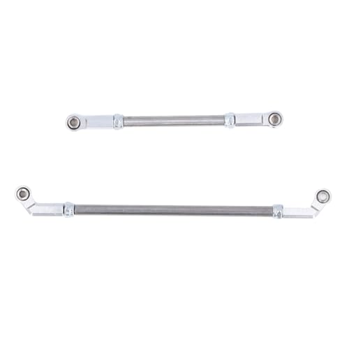 RiToEasysports Stange, 90 Mm Aluminiumlegierung RC Lenkung Pull Rod 7,5 Mm Kugel Kopfhalter Link Verknüpfung Set für SCX10 III 1/10 RC -Autos (Silver) von RiToEasysports