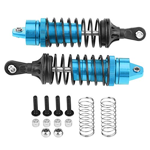 RiToEasysports Stoßdämpfer für ferngesteuertes Auto, 2 Stück, RC Auto aus Aluminiumlegierung, 110 mm, für Slash 4x4 1/10 (SLA023B, Blau, mit Feder 2P von RiToEasysports