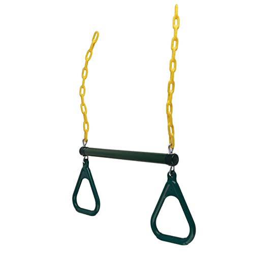 RiToEasysports Trapeze Swing Bar Ringe Swing Set Brackets Gymnastics Bar 28,7 X 17,7 Zoll Stahl- und Kunststoff-Konstruktions-Raumsparende Design für Gassen Gartenspielplatz Im Fitnessstudio von RiToEasysports