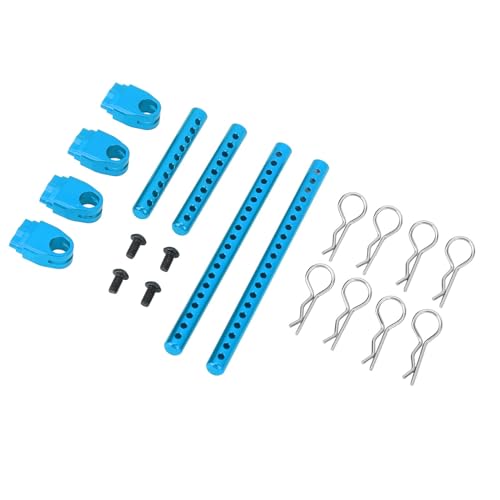 RiToEasysports Upgrade, Sichere Passform, Einfache Installation 1:10 RC -Karosserie -Pfosten, RC Autosäule, Stilvolle Aluminiumlegiersäulen, Robuste R Stifte, Verbesserte Haltbarkeit, Premium (Blue) von RiToEasysports