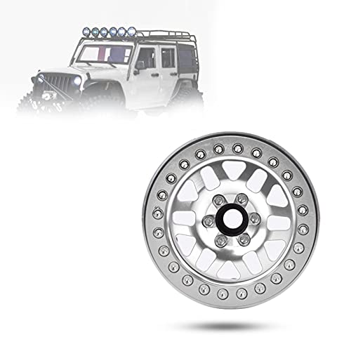 RiToEasysports Zuverlässiges RC-Zubehör, Aluminiumlegierung, 4-teiliges Zubehör für TRX4 RR10 90048 SCX10-Räder und Reifen, RC-Car-Radnabe (Silber A4) von RiToEasysports