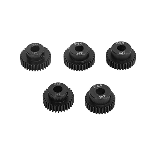 VGEBY 5 Stück RC Ritzelsatz, 48DP 5,0 Mm 30T 31T 32T 33T 34T Hohe Härte 1:10 RC Auto Ersatzritzel Teil Zahnräder Getriebe & Differentiale von VGEBY