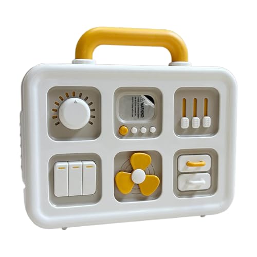 Riaisttd Toddler Activity Board, Travel Sensory Toy, Fine Motor Skills Learning Board with Zippers, Buckles, and Buttons, Educational Toy for 1-Year-Olds, 9.65x8.46x1.97 inches von Riaisttd