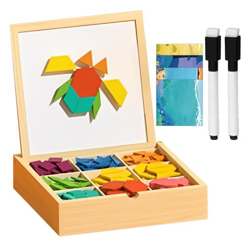 Riaisttd Wooden Magnetic Puzzle Blocks, Shape Matching Cubes, Educational Stem Toy Set, 8.86x8.86x2.76 Inches Travel Friendly Learning Game for Kids, Preschool Play, Boys Girls Riaisttd Wooden Magnetic Puzzle Blocks, Shape Matching Cubes, Educational Stem Toy Set, 8.86x8.86x2.76 Inches Travel Friendly Learning Game for Kids, Preschool Play, Boys Girls von Riaisttd