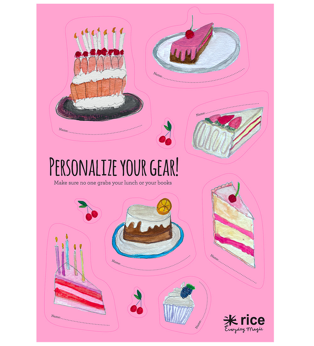 Rice Stickers Bis Brotdose - 10 st. - Pink/Sweet Cake - Rice - One Size - Sticker Rice Stickers Bis Brotdose - 10 st. - Pink/Sweet Cake - Rice - One Size - Sticker von Rice