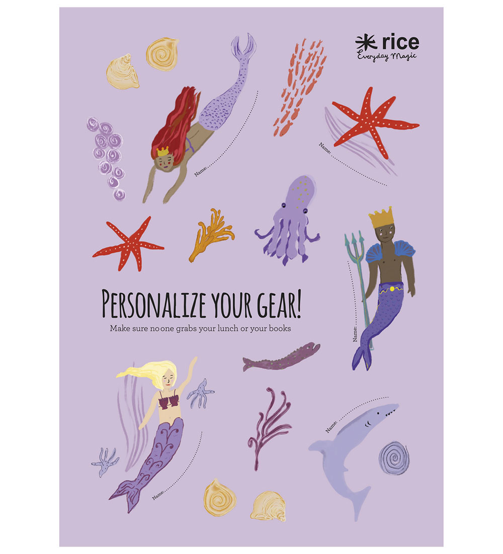 Rice Stickers bis Brotdose - 18 st. - Lavendel/Mermaid - Rice - One Size - Sticker Rice Stickers bis Brotdose - 18 st. - Lavendel/Mermaid - Rice - One Size - Sticker von Rice