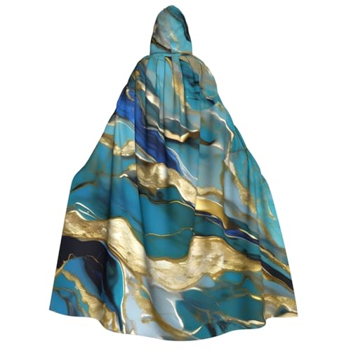 Rich&Rabbit Azurit Blaugrün und Folie Gold Ölmarmor Muster Druck Erwachsene Kapuzenumhang Halloween Weihnachten Umhang Robe Party Cosplay Kostüme Rich&Rabbit Azurit Blaugrün und Folie Gold Ölmarmor Muster Druck Erwachsene Kapuzenumhang Halloween Weihnachten Umhang Robe Party Cosplay Kostüme von Rich&Rabbit
